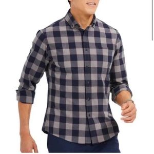 MIZZEN+MAIN navy in City Flannel button down shirt